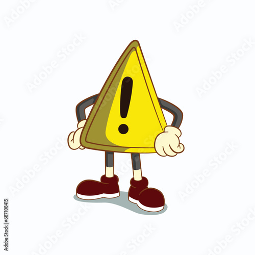 warning icon cartoon vector !