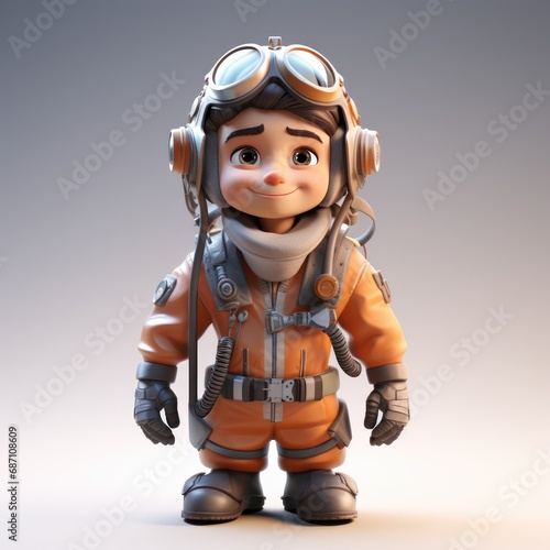 3d cartoon Character of Pilot © hakule