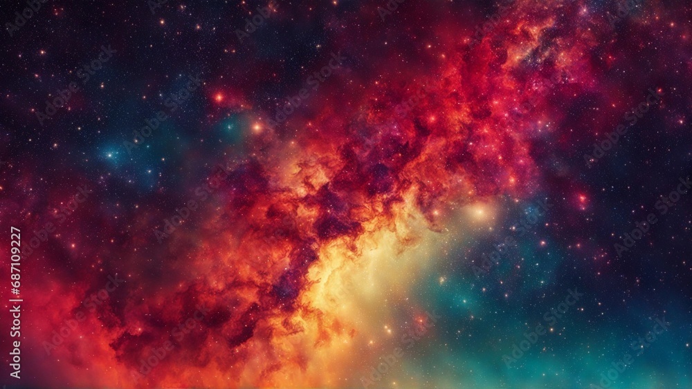 Celestial multicolor sky full of stars	 , science nebula milky way  infinity earth solar 