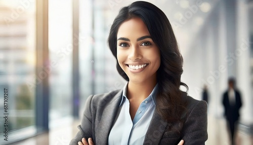 Succesful Business Woman or Entrepreneur. Wearing Fashionable Business Outfit.