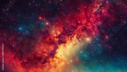 Celestial multicolor sky full of stars , science nebula milky way infinity earth solar 