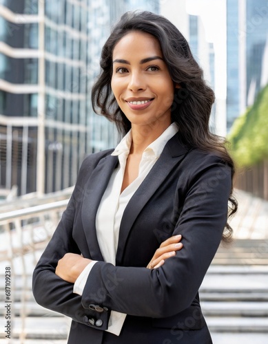 Succesful Business Woman or Entrepreneur. Wearing Fashionable Business Outfit.