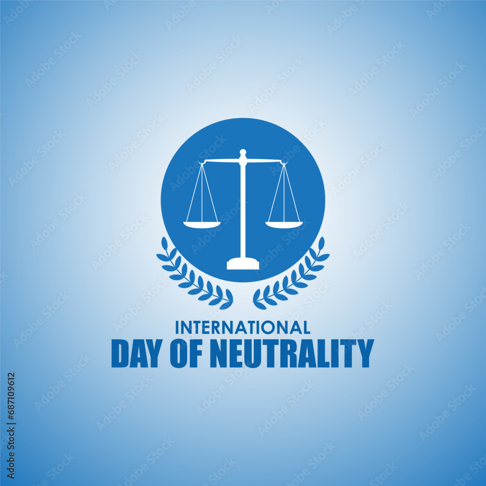 Vector illustration of Day of Neutrality social media feed template Vector illustration of Day of Neutrality social media feed template