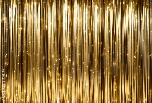 Metallic gold foil tinsel fringe decoration curtain Birthday wedding Christmas New Year party decor