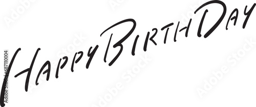 HAPPYBIRTHDAY 手書き文字　ベクター