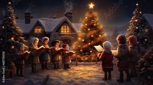 Wallpaper Mural people at christmas Torontodigital.ca