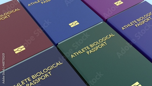 Athlete Biological Passport (ABP) is an individual, electronic record for each person, in which the results of all doping tests collected over a period of time, 3D rendering photo