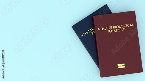 Athlete Biological Passport (ABP) is an individual, electronic record for each person, in which the results of all doping tests collected over a period of time, 3D rendering
