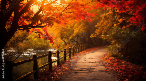 Wallpaper Mural autumn in the park Torontodigital.ca