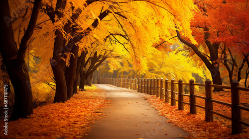 Wallpaper Mural autumn in the park Torontodigital.ca