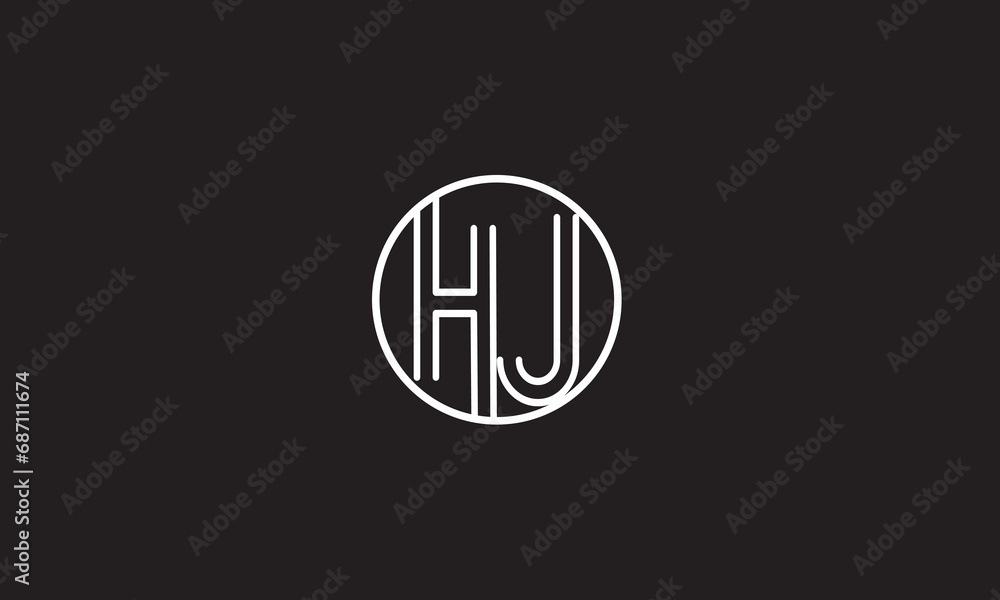 HJ, JH, H, J Abstract Letters Logo Monogram HJ, JH, H, J Abstract Letters Logo Monogram
