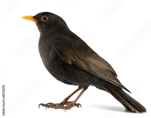 Blackbird isolated on white background, cutout  © oxie99