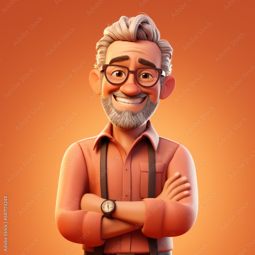 3d cartoon Character of Teacher