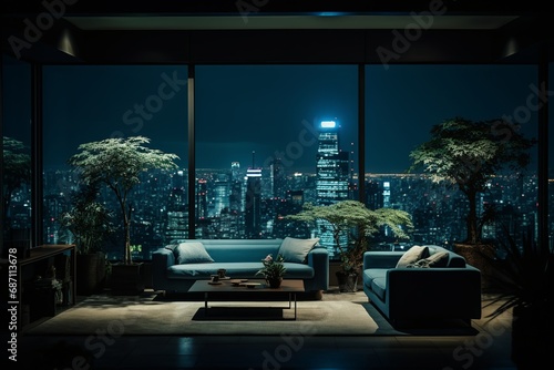 Urban Skyline View from Modern Apartment   © Kristian