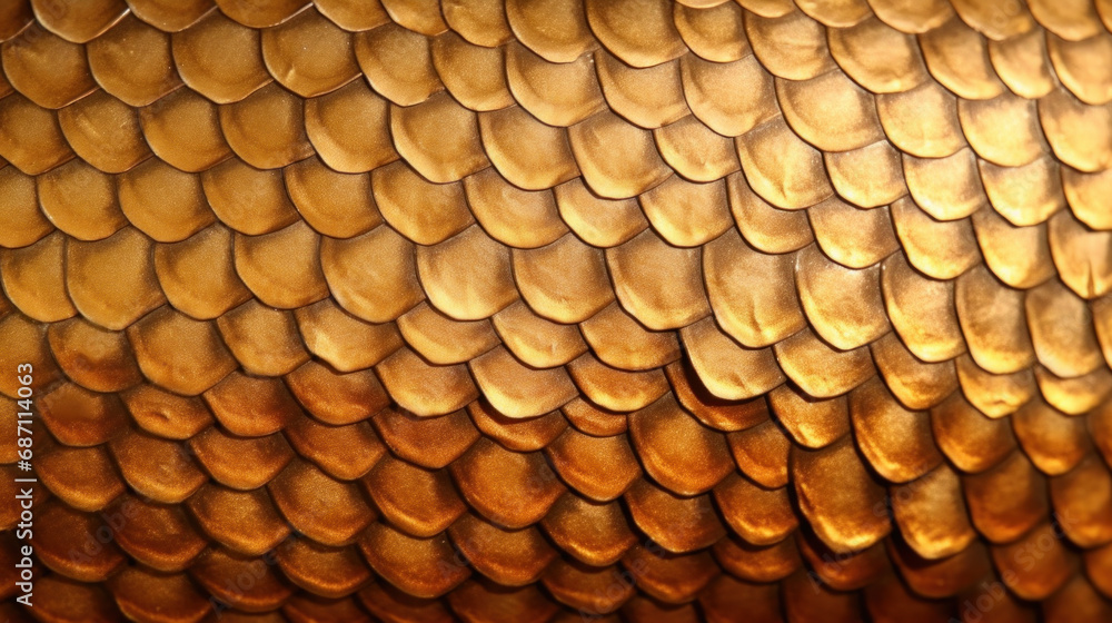 Texture of golden fish scales