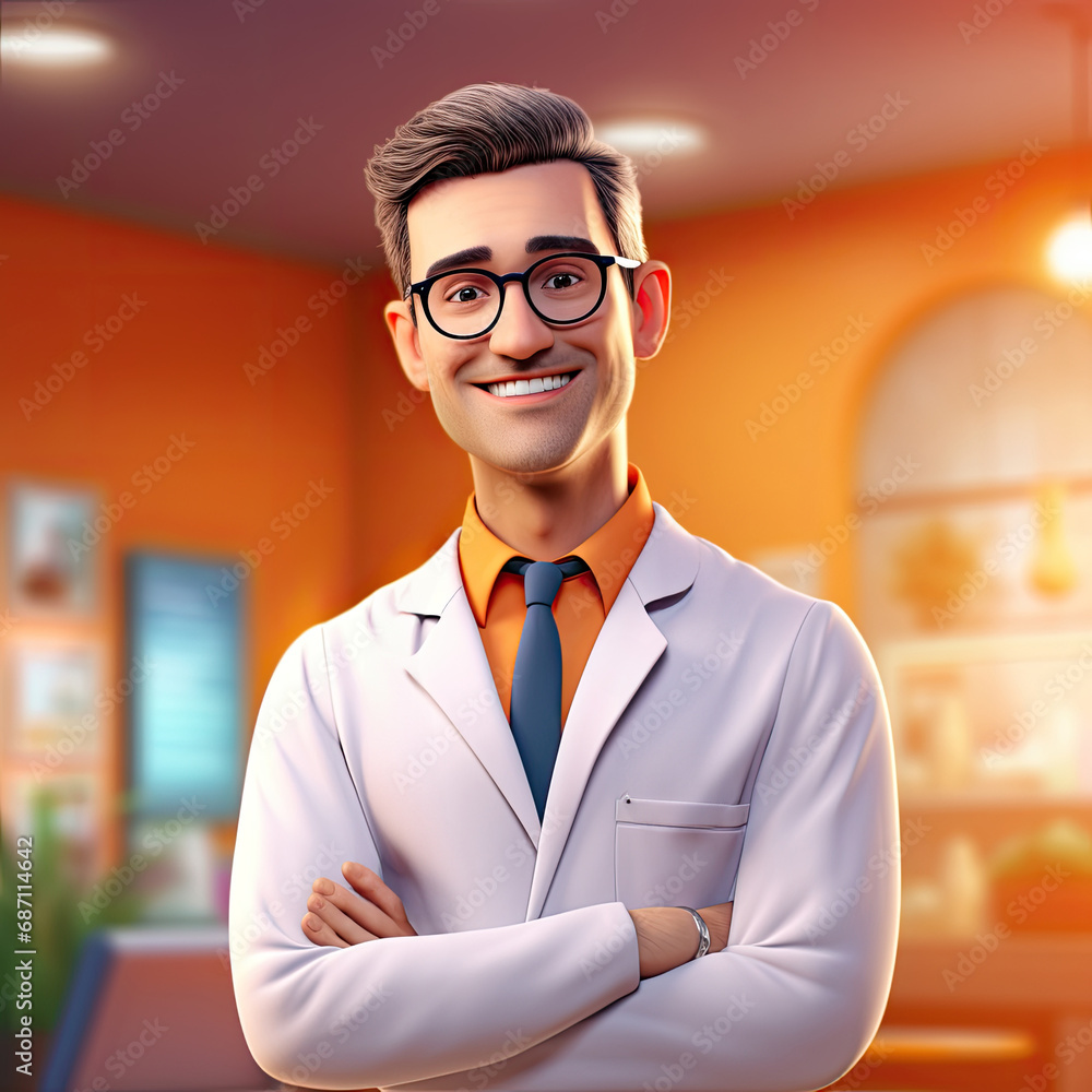 3d cartoon Character of Doctor 3d cartoon Character of Doctor