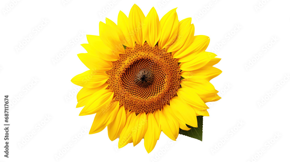 Sunflower isolated on transparent background, PNG image with background removed, Created with Generative Ai technology. Sunflower isolated on transparent background, PNG image with background removed, Created with Generative Ai technology.
