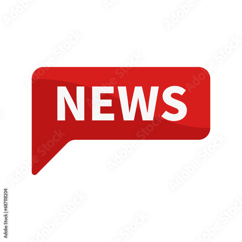 News In Red Rectangle Shape For Fresh Information Announcement Marketing Social Media
