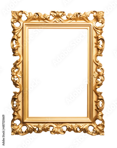 antique gold frame PNG