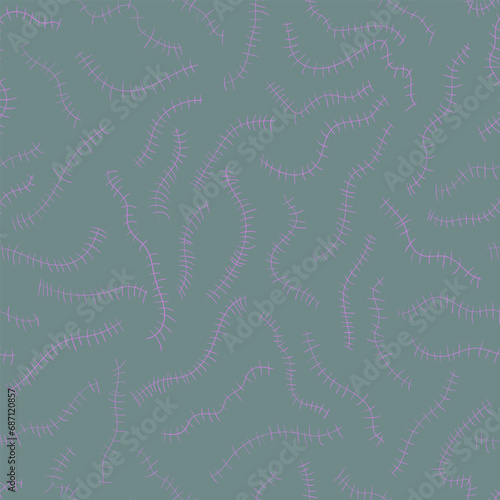 Seamless hand drawn pattern with line scars