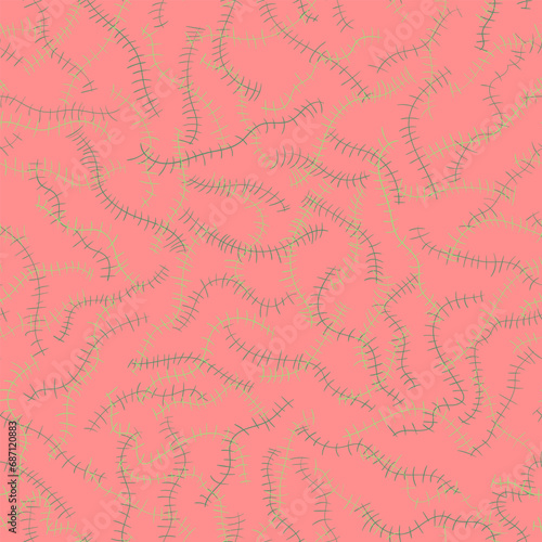 Seamless hand drawn pattern with line scars