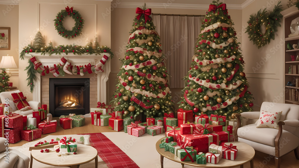 Weihnachtliche Motive, weihnachtsmarkt und weihnachtsmann