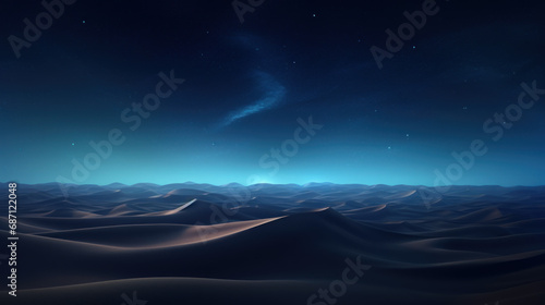 Desert Sand Dunes Blue Sky