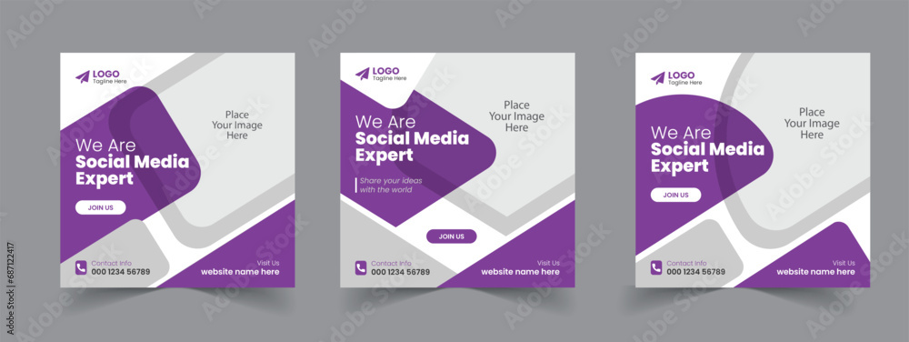 Corporate Business Promotion Digital Agency social media post template Web banner design