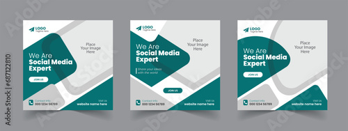 Corporate Business Promotion Digital Agency social media post template Web banner design