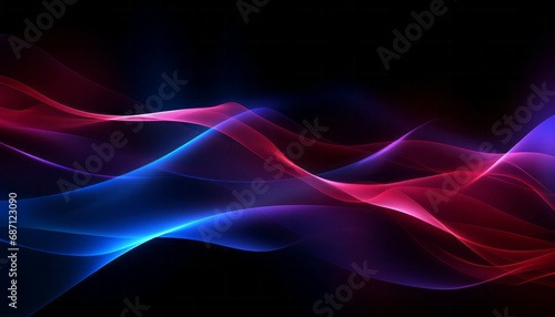 Modern abstract colorful wave waving background with line light