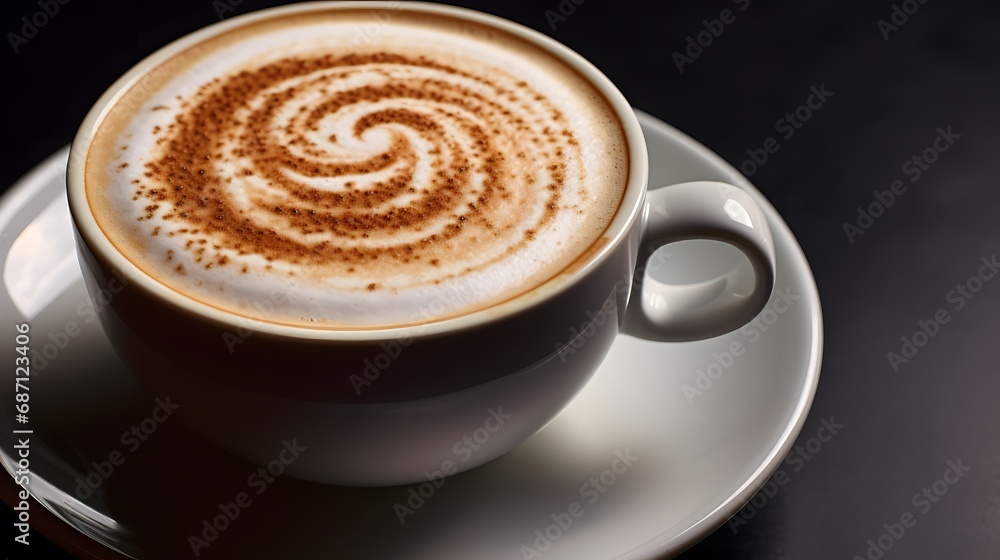 Cappuccino and milk foam close up view. Cappuccino and milk foam close up view.