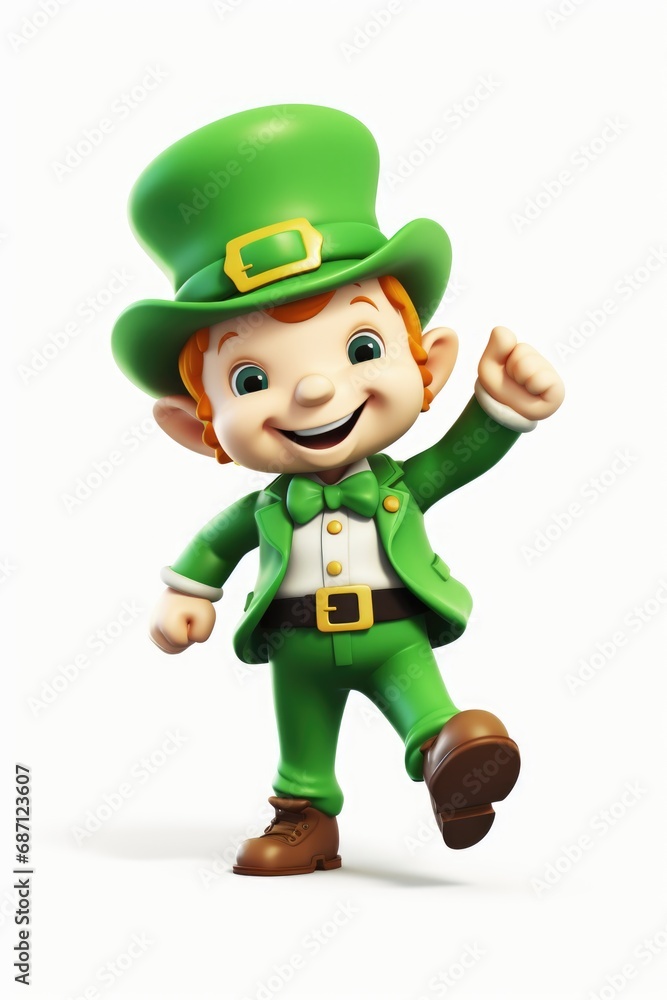 A cartoon leprezi man in a green suit and hat A cartoon leprezi man in a green suit and hat