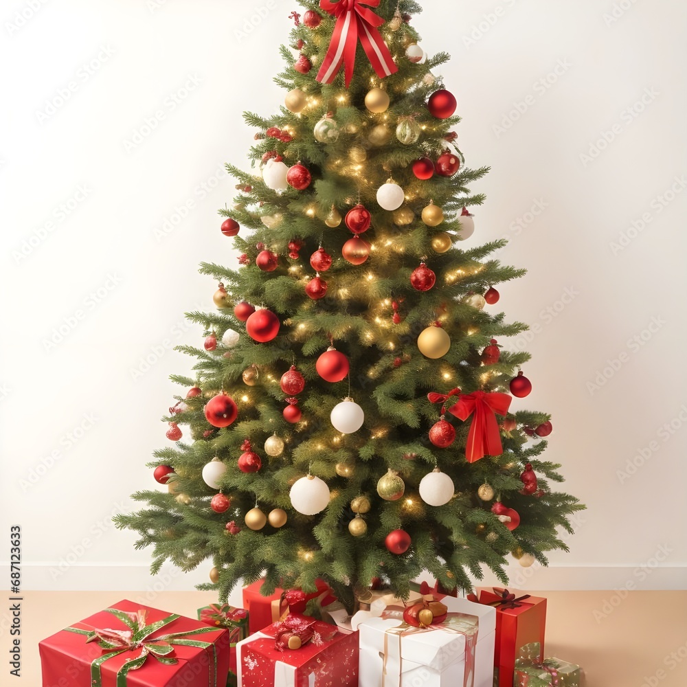 christmas tree with presents christmas tree with presents