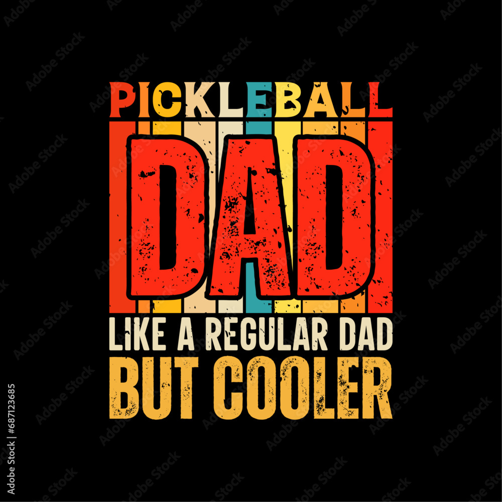 Pickleball dad funny fathers day t-shirt design