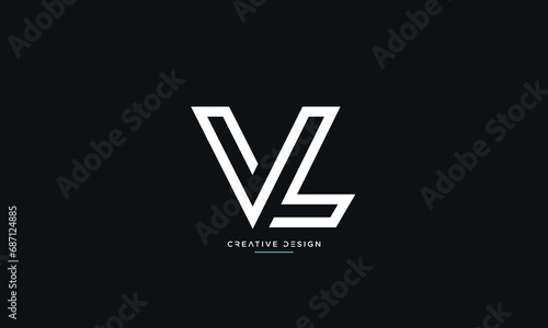 Alphabet letters VL or LV logo monogram photo