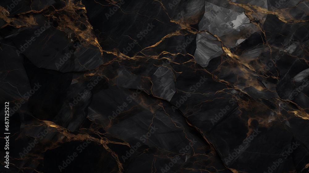Black marble texture for background or tiles floor decorative pattern design