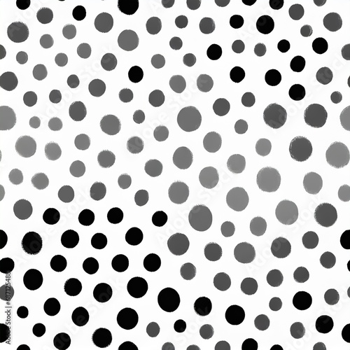 Monochrome Irregular Polka Dots, Abstract White Black Background with Watercolor Ink Texture, Bold Seamless Pattern, and Abstract Geometric Decor, Textile Design, Print, Scrapbooking, Home, Wallpaper
