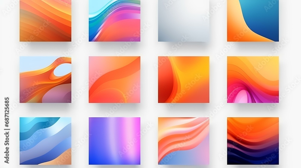 Set of multicolored abstract backgrounds. Vector illustration for your design