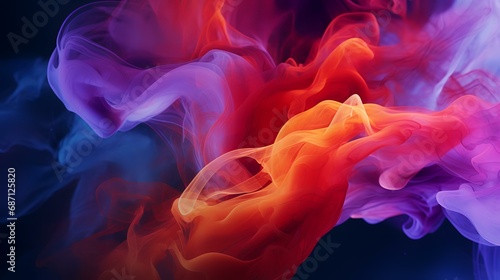 Abstract background of blue and orange colors. 3d rendering, 3d illustration.
