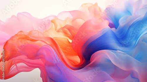 abstract background with blue, pink, and purple paint splashes.