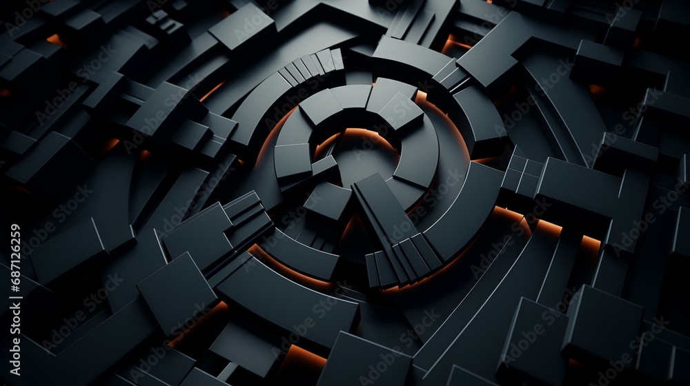 Abstract 3d rendering of chaotic geometric shapes. Futuristic background design. Abstract 3d rendering of chaotic geometric shapes. Futuristic background design.