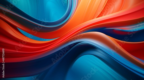abstract background with smooth lines in red  blue and orange colors