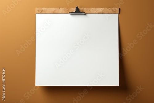 blank sheet of paper on a wooden background © nataliya_ua