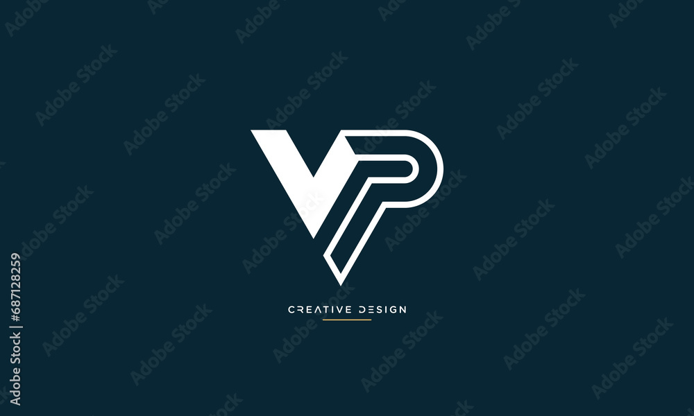 VP or PV Alphabet letters logo monogram VP or PV Alphabet letters logo monogram