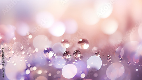 pink bokeh background, purple bokeh of falling drops over a white background, purple particle