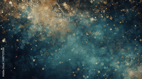 rain drops on the window, background with blue particles, dark blue bokeh background,starry night sky