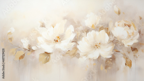 Abstract painted floral background calm and peaceful © amavi.her1717