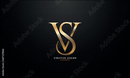 Alphabet letters logo icon VS or SV