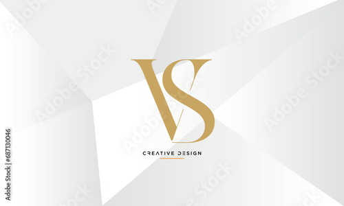 Alphabet letters logo icon VS or SV
