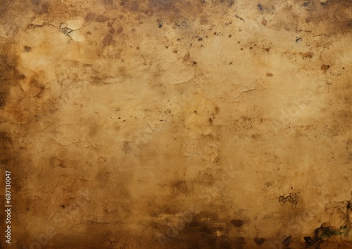 Top view beige old craft paper. Blank kraft paper texture. Cream old paper background. 